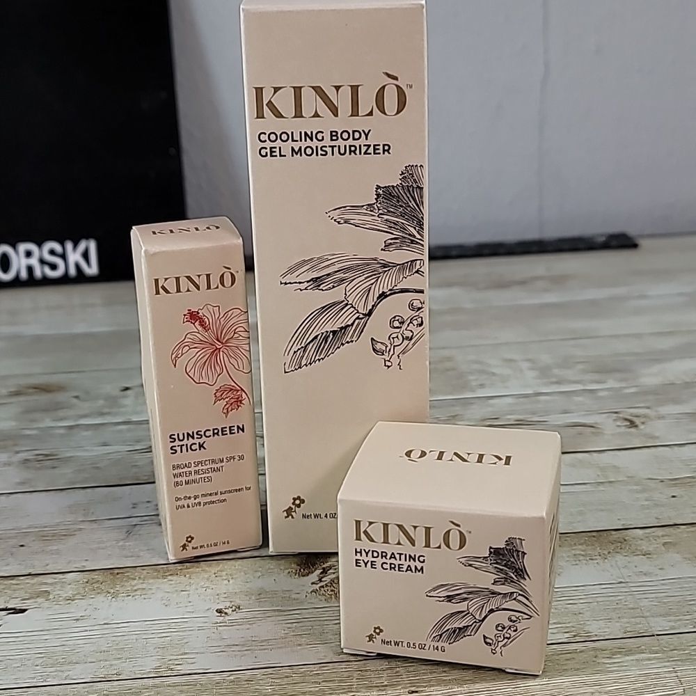 NEW Kinlo Cooling Body Gel Moisturizer,Sunscreen Stick,Hydrating Eye Cream Bundl